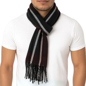 Alpine Swiss Mens Plaid Scarf Soft Winter Shawl Lightweight Cold-Weather Gear